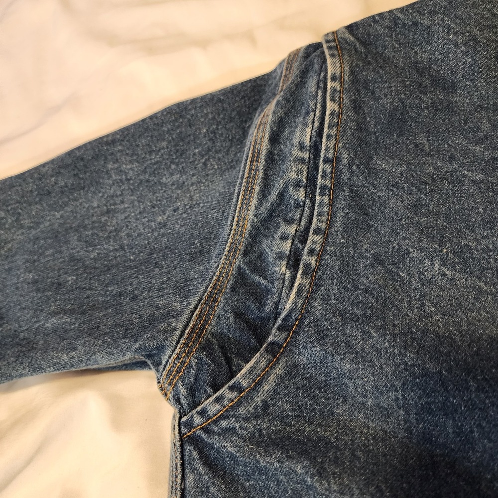 Vintage Polo Ralph‎ Lauren Dungaree Denim Jean Jacket Men's Large Made In USA - Picture 12 of 16